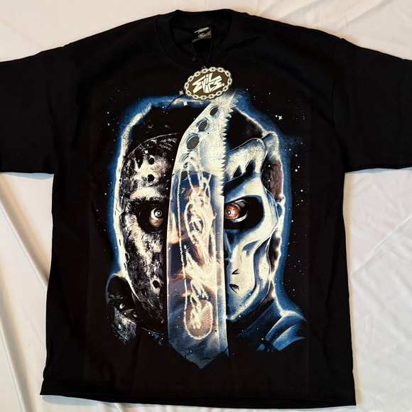 Evil Vice x Halloween Jason X T-Shirt Black Short Sleeve Size XL NWT - Picture 1 of 6